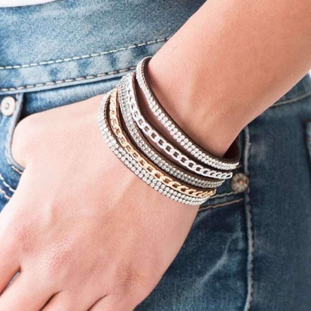 Paparazzi Jewelry Accessories - Fashion Fiend - Brown Bracelet - Vintage